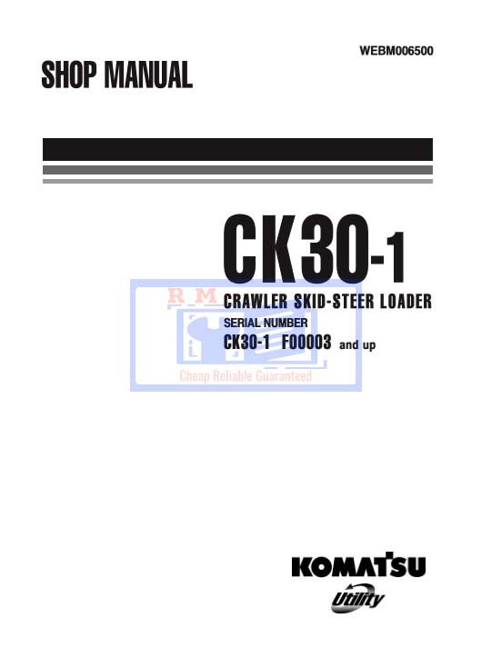 Komatsu CK30-1 Crawler Skid Steer Loader Workshop Manual - Image 2