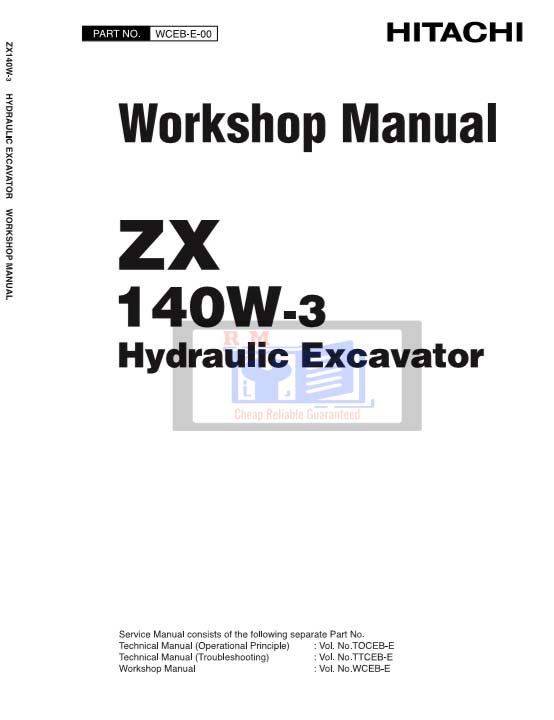Hitachi ZX140W-3 Wheel Excavator Workshop Manual and Diagrams - Image 2
