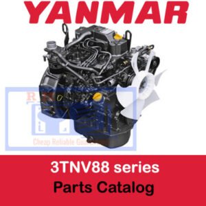 Yanmar 3TNV88 Series Engine Parts Catalog, displaying parts and technical information for the engine series