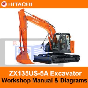 Hitachi ZX135US-5A Excavator workshop manual with detailed diagrams for repair and maintenance procedures