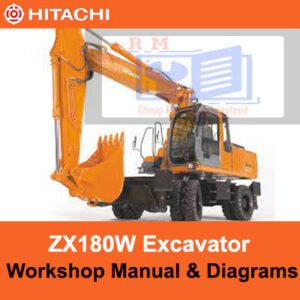Workshop manual for Hitachi Zaxis ZX180W, including diagrams and instructions for effective machine maintenance