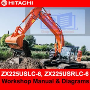 Comprehensive workshop manual and diagrams for Hitachi ZX225USLC-6 and ZX225USRLC-6 excavators, focusing on repairs