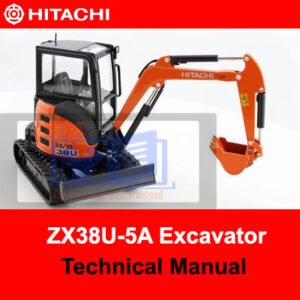 Hitachi ZX38U-5A Excavator technical manual, showcasing essential operational and maintenance information