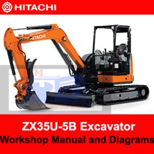 Hitachi ZX35U-5B Excavator workshop manual with detailed diagrams for repair and maintenance procedures