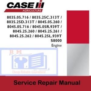 Service Repair Manual for Case IH 8035 and 8045 Series, detailing maintenance and troubleshooting procedures