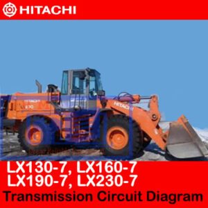 Circuit diagram illustrating the transmission control for Hitachi LX130-7, LX160-7, LX190-7, and LX230-7 equipment