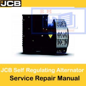 Service Repair Manual for JCB Generator Self Regulating Alternator, displaying technical drawings and maintenance tips