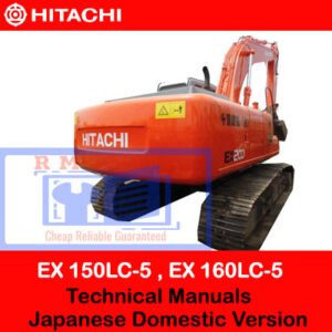 Japanese domestic version technical manuals for Hitachi EX 200-5 Excavator, including operational and maintenance information
