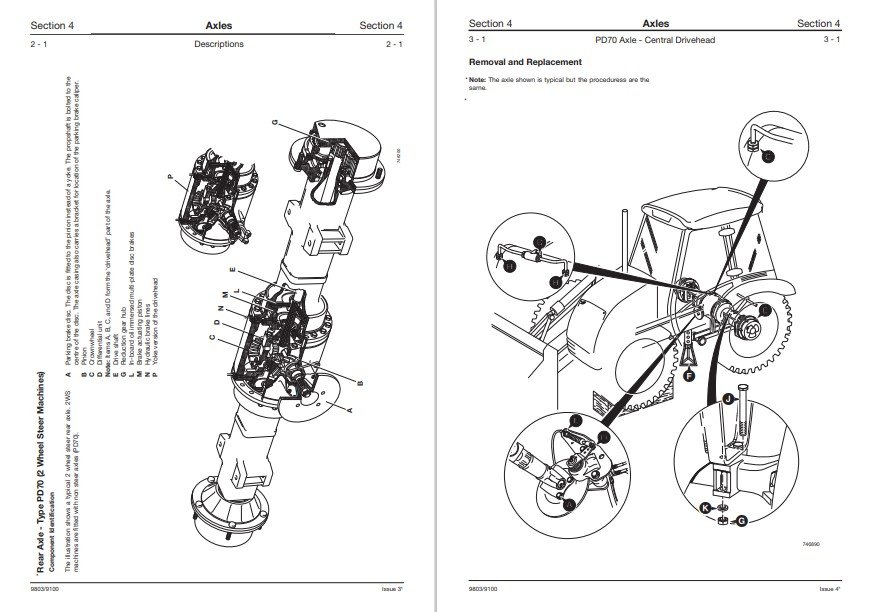 JCB PD70 Series Drivetrain Axles Service Repair Manual - Image 3