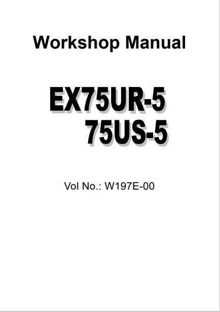 Hitachi EX75UR-5, EX75US-5 Full Set of Manuals - Image 5