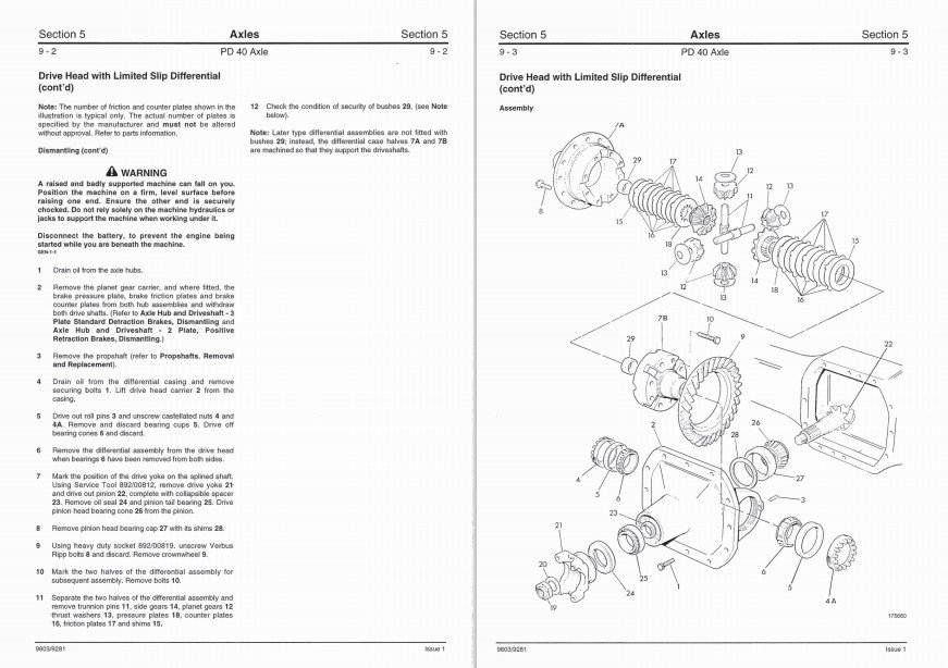 JCB PD40 AXLES Drivetrain Service Repair Manual - Image 4