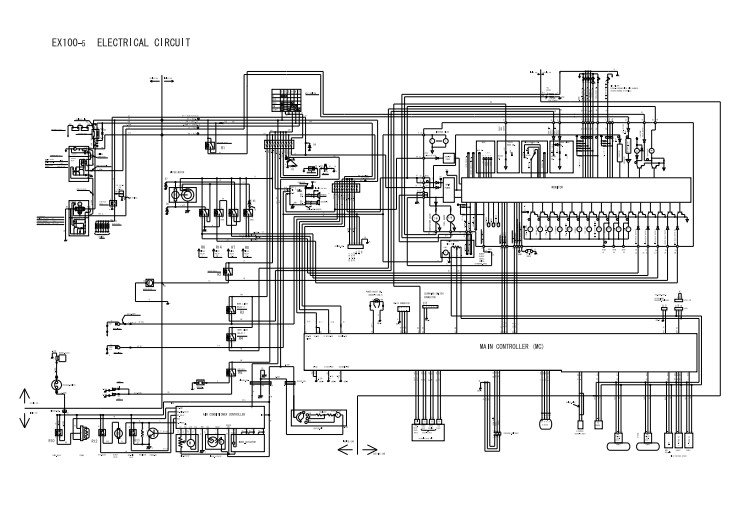 Hitachi EX100-5, Hitachi EX100M-5, Hitachi EX110M-5, Hitachi EX100-5E Electrical & Hydraulic Diagrams - Image 4