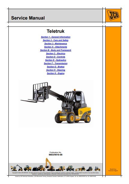 JCB 2.5, JCB 3.0, JCB 3.5 Series Lift Teletruk Service Repair Manual - Image 2