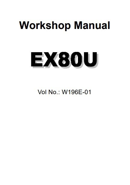 Hitachi EX80U Excavator Full Set of Manuals - Image 6