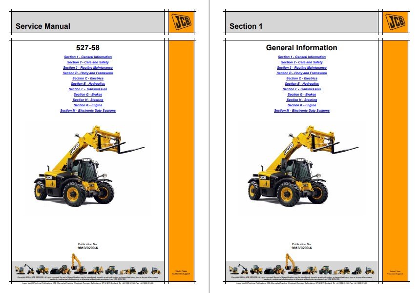 JCB 527-58 Telescopic Handler Service Repair Manual - Image 2