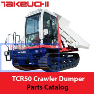 Comprehensive parts catalog for the Takeuchi TCR50 Crawler Dumper, including diagrams and specifications for repairs