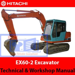 Hitachi EX60-2 Technical and Workshop Manual, displaying essential diagrams and technical specifications for the excavator