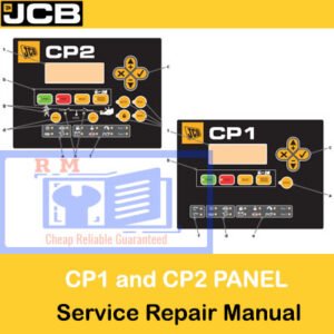 Service Repair Manual for JCB CP1 and CP2 Digital Control Panels, showcasing diagrams and repair guidelines for technicians
