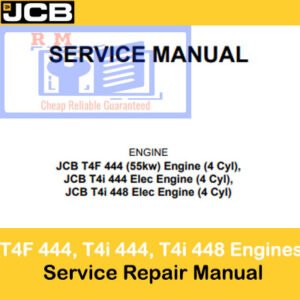 Comprehensive service manual for JCB T4F 444, T4i 444, and T4i 448 engines, covering repair and maintenance guidelines