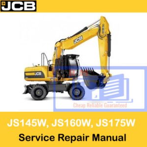Comprehensive service manual for JCB JS145W, JS160W, and JS175W excavators, covering repair and maintenance guidelines