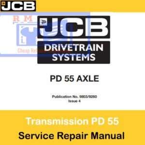 JCB PD55 Drivetrain Series Axles Service Repair Manual with images of axles and service procedures for maintenance