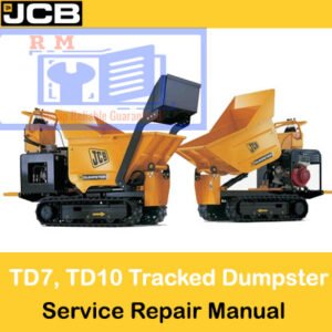 JCB TD7 and TD10 Tracked Dumpster Service Repair Manual cover for maintenance and repair instructions