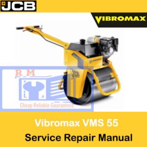 JCB Vibromax VMS 55 Mini Road Roller service manual cover with images and guidelines for maintenance and repairs