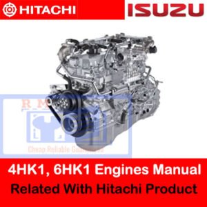 Isuzu 4HK1 and 6HK1 engine manual linked to Hitachi products, providing essential information for operation and maintenance