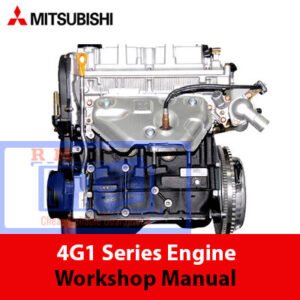 Mitsubishi 4G1 Series Engine Workshop Manual with a detailed cover image, highlighting engine parts and repair instructions