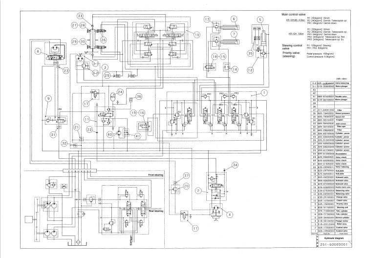 KATO KR-10H Crane Hydraulic Diagram - Image 2