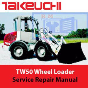 Service Repair Manual for Takeuchi TW50 Wheel Loader, showcasing diagrams and maintenance instructions