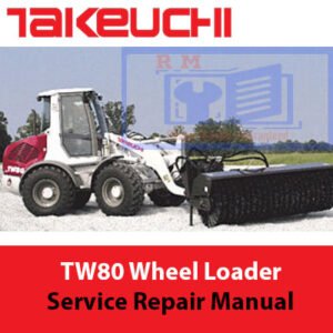 Service Repair Manual for Takeuchi TW80 Wheel Loader, showcasing diagrams and maintenance instructions