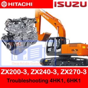 Overview of troubleshooting procedures for Hitachi ZX200-3, ZX240-3, and ZX270-3 with 4HK1 and 6HK1 engines