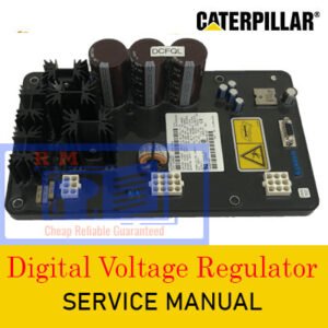 Service manual for Caterpillar Digital Voltage Regulator, showcasing diagrams and operational guidelines for maintenance