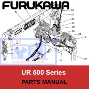 Furukawa UR500 Unic Crane Series Parts Manual, displaying technical drawings and essential parts details for reference