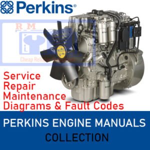 A close-up of Perkins engine manuals, showing detailed charts and specifications for engine performance and repair