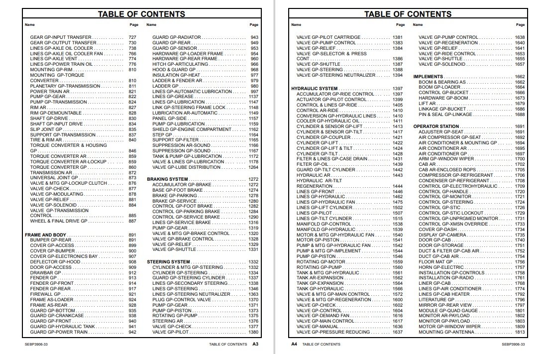 Caterpillar 988H Wheel Loader Parts Manual - Image 4
