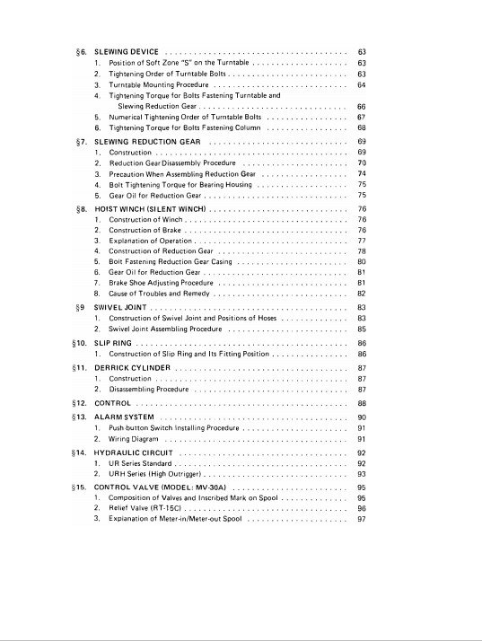 Furukawa Hydraulic Crane UR Series Workshop Manual - Image 6