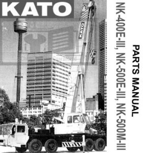 KATO Truck Crane parts manual for NK-400E-III, NK-500E-III, and NK-500M-III, providing essential component information