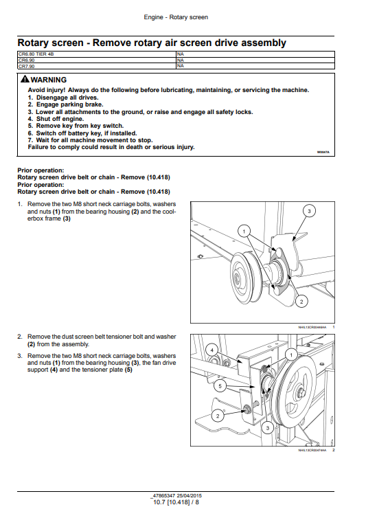 New Holland CR6.80, New Holland CR6.90, New Holland CR7.90, New Holland CR8.90, New Holland CR9.90 Combine Service Manual - Image 6