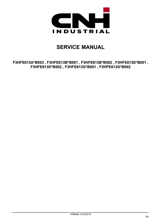 New Holland Cursor 13 Single Stage Turbocharger Service Manual - Image 2