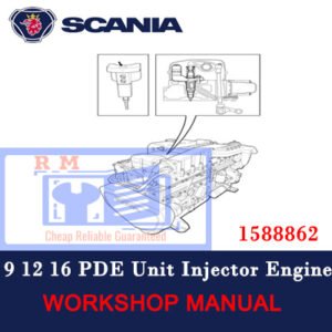 Scania Engines 9, 12, 16 PDE Unit Injector Workshop Manual, displaying essential diagrams and step-by-step repair instructions