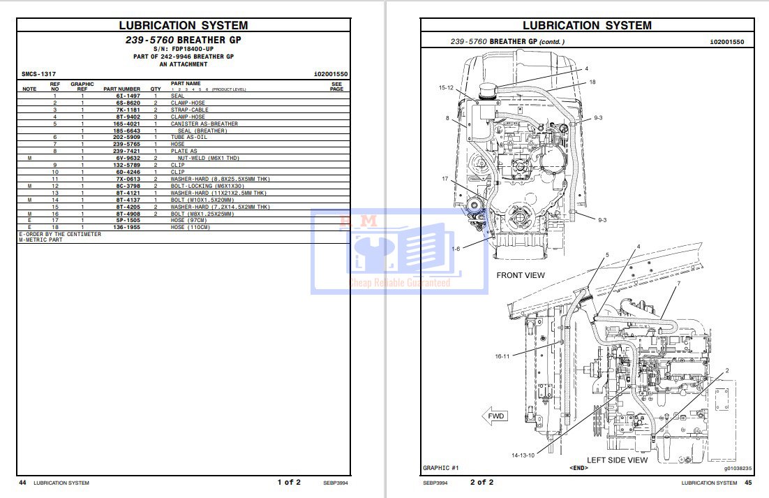 Caterpillar 420D Backhoe Loader Parts Manual - Image 4