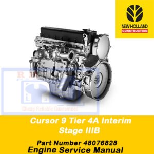 Cover of the New Holland Cursor 9 Stage IIIB Engine Service Manual, highlighting engine specifications and service instructions