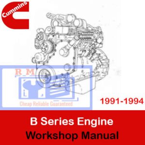 Cummins B Series Engine Workshop Manual with images of engine parts and instructions for repair and maintenance