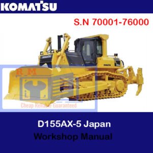 Workshop manual for the Komatsu D155AX-5 bulldozer, displaying essential maintenance and repair information