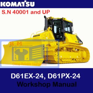 Komatsu D61EX-24 and D61PX-24 bulldozer workshop manual, detailing repair procedures and operational instructions
