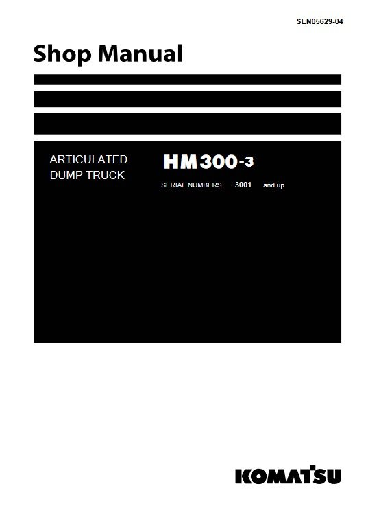 Komatsu HM300-3 Japan Dump Truck Workshop Manual - Image 2