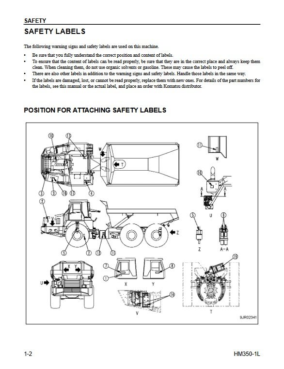 Komatsu HM350-1 Dump Truck Operation and Maintenance Manual - Image 5
