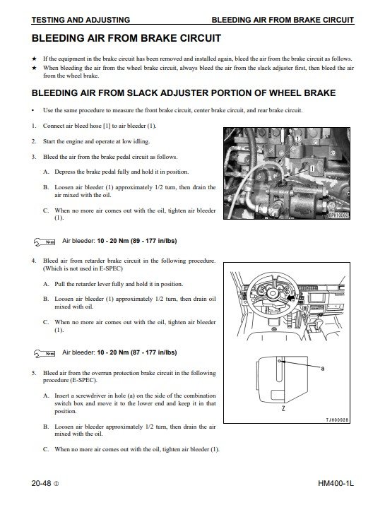 Komatsu HM400-1 USA Dump Truck Workshop Manual - Image 6